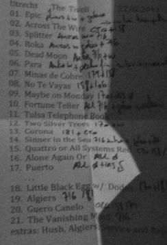 Setlist Calexico, Utrecht