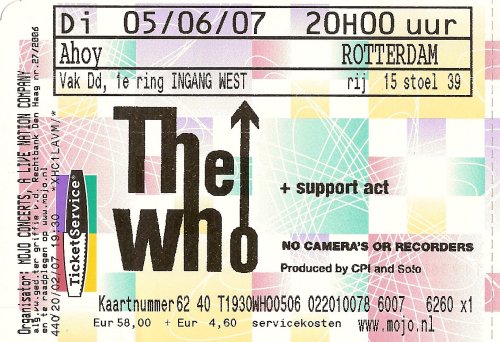 Ticket The Who