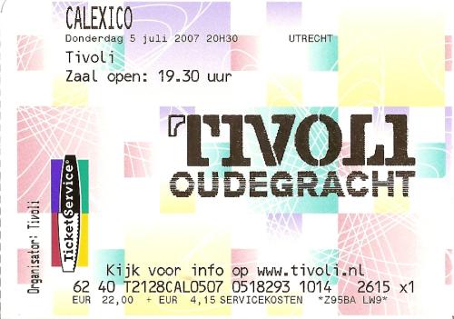 Ticket Calexico Tivoli