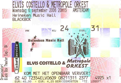 Ticket Elvis Costello