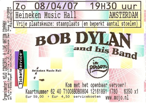 Ticket Bob Dylan