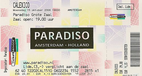 Ticket Calexico Paradiso